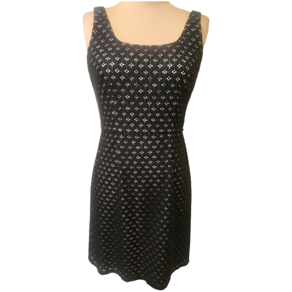 ADRIANNA PAPELL Eyelet Lace Sheath Tank Dress - Size 4 - Picture 3 of 12